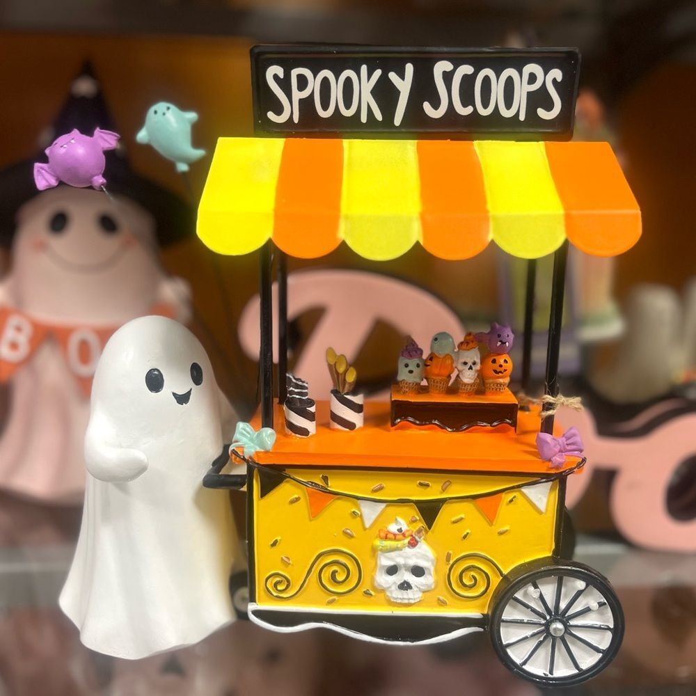 Spooky Scoops Halloween Decor Cart 10” x 7”